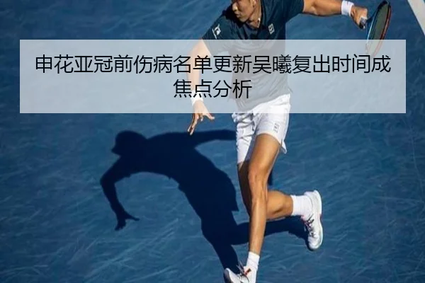 申花亚冠前伤病名单更新吴曦复出时间成焦点分析 - MGSPORTS